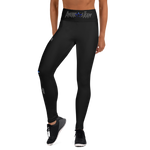 AMERICA'S TEAM YOGA LEGGINGS (Black / Gray Print / Blue Star)