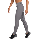 AMERICA'S TEAM YOGA LEGGINGS (Gray / White Print / Gray Star)