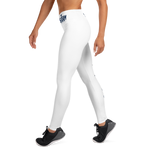 AMERICA'S TEAM YOGA LEGGINGS (White / Navy Print / Blue Star)
