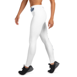 AMERICA'S TEAM YOGA LEGGINGS (White / Navy Print / Blue Star)