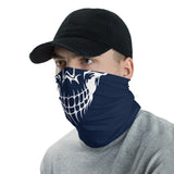 SKULL NECK GAITER (Navy / White)