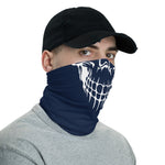 SKULL NECK GAITER (Navy / White)