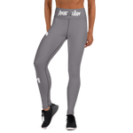 AMERICA'S TEAM YOGA LEGGINGS (Gray / White Print / Gray Star)