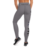AMERICA'S TEAM LEGGINGS (Gray / Black Print / Blue Star)