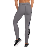 AMERICA'S TEAM LEGGINGS (Gray / Black Print / Blue Star)