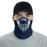 SKULL NECK GAITER (Navy / White)