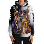 Graphic designed Hoodie of The Black Mamba Kobe Bryant of the Los Angeles Lakers